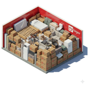 Bild mit Kisten und Wohnungszubehör ab 15 Quadratmeter