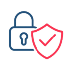 Icon mit Schloss und Schild