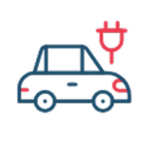 Icon mit einem E-Auto
