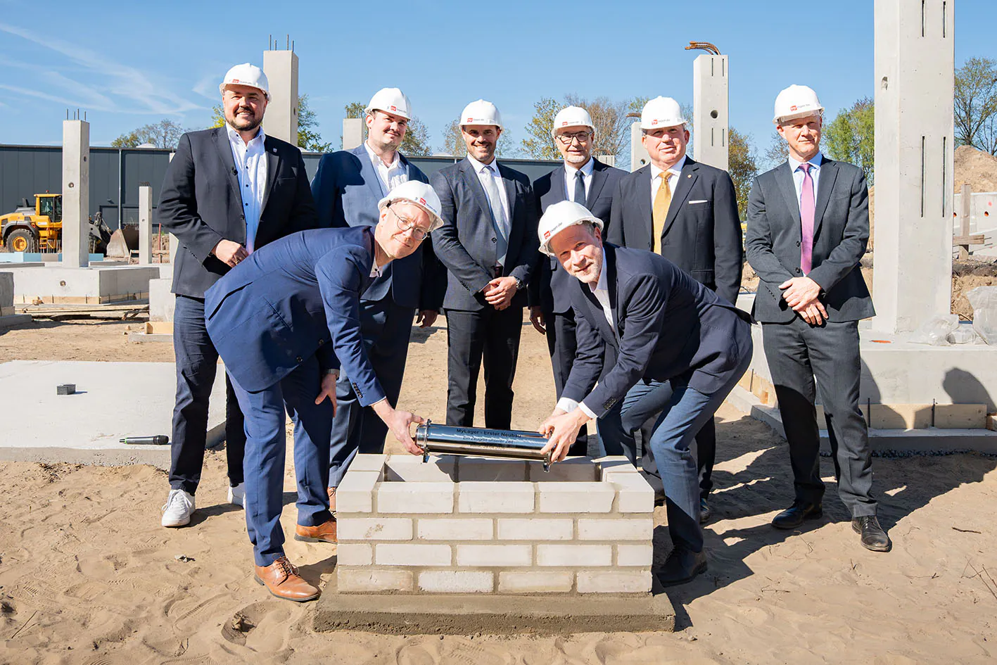 Zeitkapsel Sirius Grundsteinlegung MyLager Gartenfeld 2026